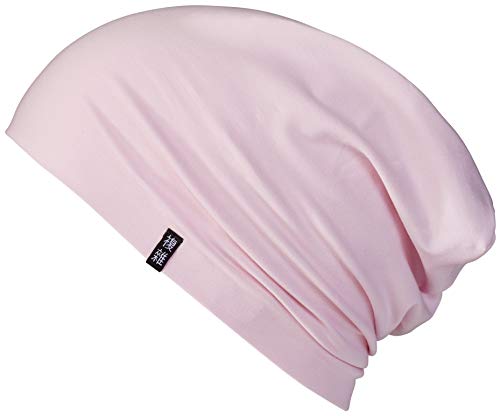 Enter the Complex® Leichte Beanie Mütze, Herren und Damen, Übergangsmütze, Herbst Winter und Frühling Sommer, Dünne Kopfbedeckung, Baumwolle (Jersey), L/XL, Strawberry Ice Cream Pink von Enter the Complex