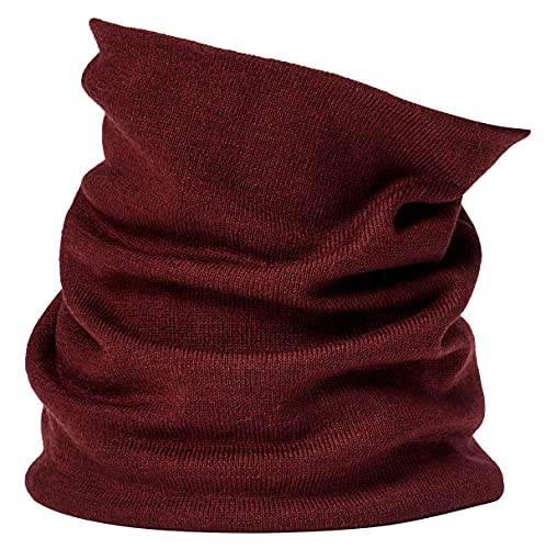 Enter the Complex® Weicher Schlauchschal, Loop Schal, 100% Merino Wolle, Damen und Herren, Atmungsaktiv, Maroon von Enter the Complex