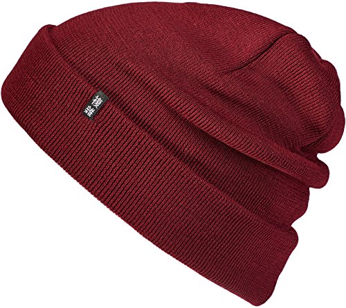 Enter the Complex® Winter Mütze, Warme Woll Beanie, 100% Merino, Damen und Herren, Maroon von Enter the Complex