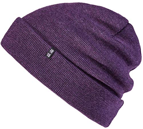 Enter the Complex® Winter Mütze, Warme Woll Beanie, 100% Merino, Damen und Herren, Lila von Enter the Complex