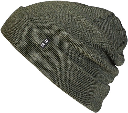 Enter the Complex Winter Mütze, Warme Woll-Beanie, 100% Merino, Damen und Herren, Olive von Enter the Complex