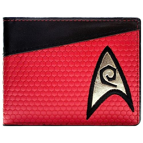 Enterprise USS Starfleet Emblem Voyage Ingenieuruniform Geldbörse/Geldbeutel Bi-Fold Münztasche & Kartenhalter, Rot von Enterprise