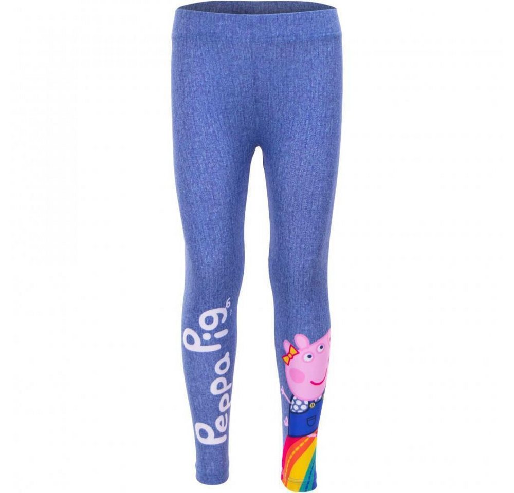 Entertainment One Leggings Peppa Pig Leggins Motiv Jeansoptik / Blau Größen 92 bis 128 von Entertainment One