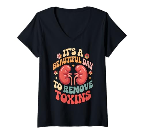 Damen It's A Beautiful Day to Remove Toxins Ernährung Fitness T-Shirt mit V-Ausschnitt Damen It's A Beautiful Day to Remove Toxins Ernährung Fitness T-Shirt mit V-Ausschnitt von Entgiftung Entfernung Von Toxinen Wellness