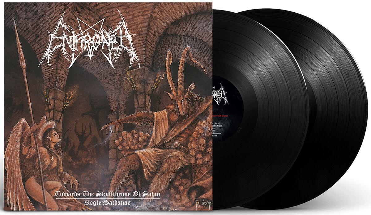 Enthroned Towards the skull throne of satan / Regie sathanas LP schwarz von Enthroned