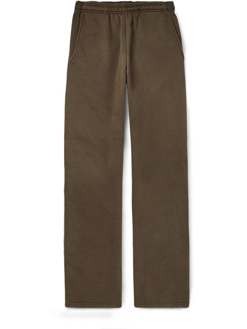 ENTIRE STUDIOS - Straight-Leg Enzyme-Washed Cotton-Jersey Sweatpants - Men - Brown - S von ENTIRE STUDIOS
