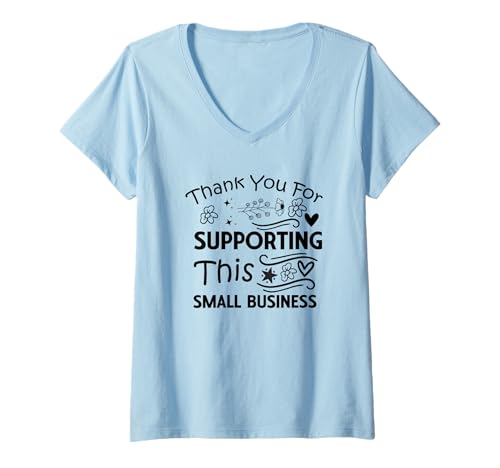 Damen Vielen Dank für die Unterstützung Dieses kleinen Unternehmens T-Shirt mit V-Ausschnitt Damen Vielen Dank für die Unterstützung Dieses kleinen Unternehmens T-Shirt mit V-Ausschnitt von Entrepreneur