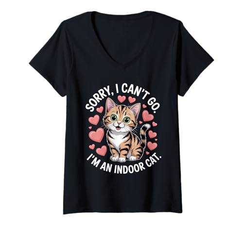 Damen Entschuldigung, ich kann nicht gehen, ich bin eine T-Shirt mit V-Ausschnitt Damen Entschuldigung, ich kann nicht gehen, ich bin eine T-Shirt mit V-Ausschnitt von Entschuldigung, ich kann nicht gehen, ich bin eine