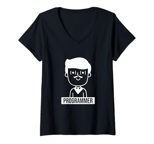 Damen Programmierer Computer IT PC Programmierung Coder Geschenk T-Shirt mit V-Ausschnitt Damen Programmierer Computer IT PC Programmierung Coder Geschenk T-Shirt mit V-Ausschnitt von Entwickler Computer HTML Web Software Entwickeln