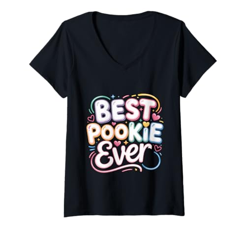 Damen Best Pookie Ever Entzückender Spitzname süß T-Shirt mit V-Ausschnitt Damen Best Pookie Ever Entzückender Spitzname süß T-Shirt mit V-Ausschnitt von Entzückende Sprüche lieben Humor