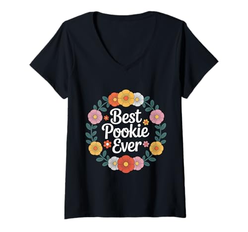 Damen Best Pookie Ever Entzückender Spitzname süß - T-Shirt mit V-Ausschnitt Damen Best Pookie Ever Entzückender Spitzname süß - T-Shirt mit V-Ausschnitt von Entzückende Sprüche lieben Humor
