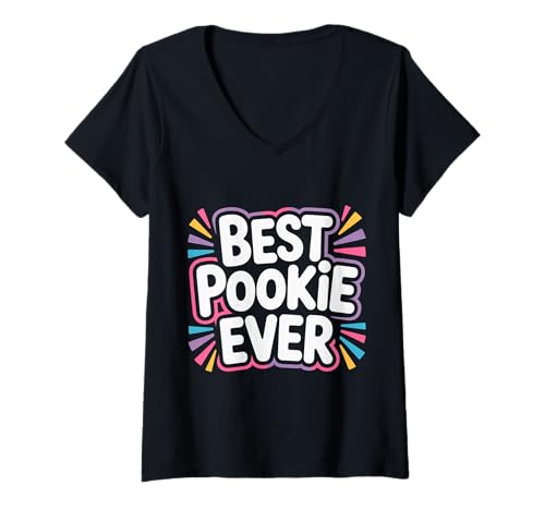 Damen Best Pookie Ever Entzückender Spitzname süß - T-Shirt mit V-Ausschnitt Damen Best Pookie Ever Entzückender Spitzname süß - T-Shirt mit V-Ausschnitt von Entzückende Sprüche lieben Humor