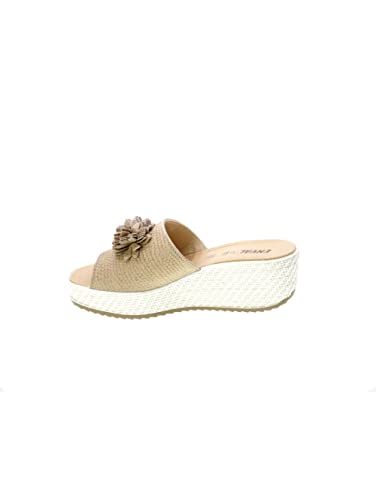 Enval Soft Damen D.Clara ENVAL Durchgängies Plateau Sandalen mit Keilabsatz, Beige, 38 EU von Enval Soft