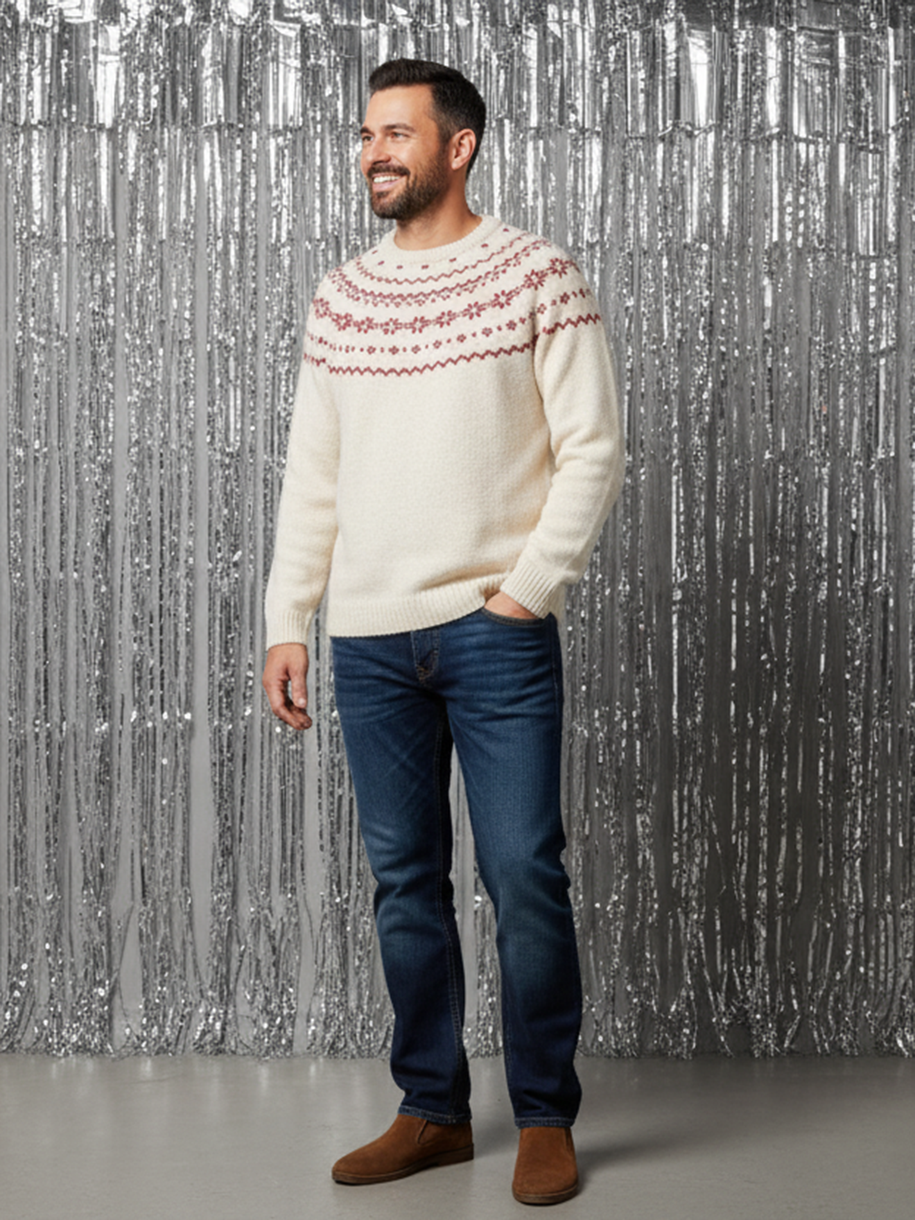 Herren Weihnachts-Pullover Jacquardstrick-Capsule ENVIE DE FRAISE von Envie De Fraise