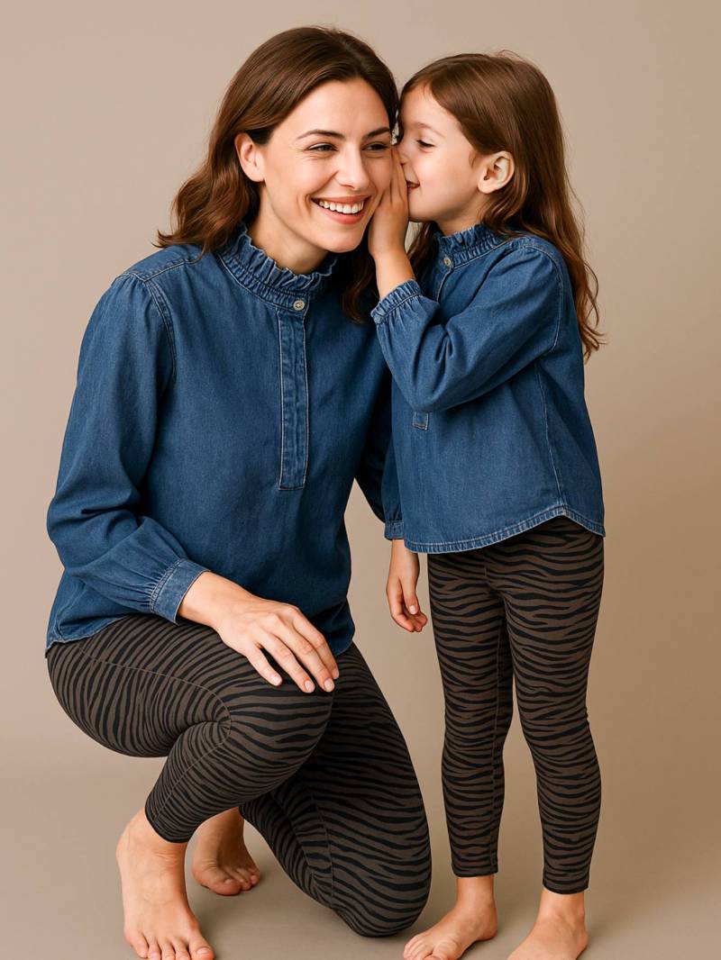 Mädchen Leggins mit Zebramuster ENVIE DE FRAISE Mama-Tochter-Capsule von Envie De Fraise