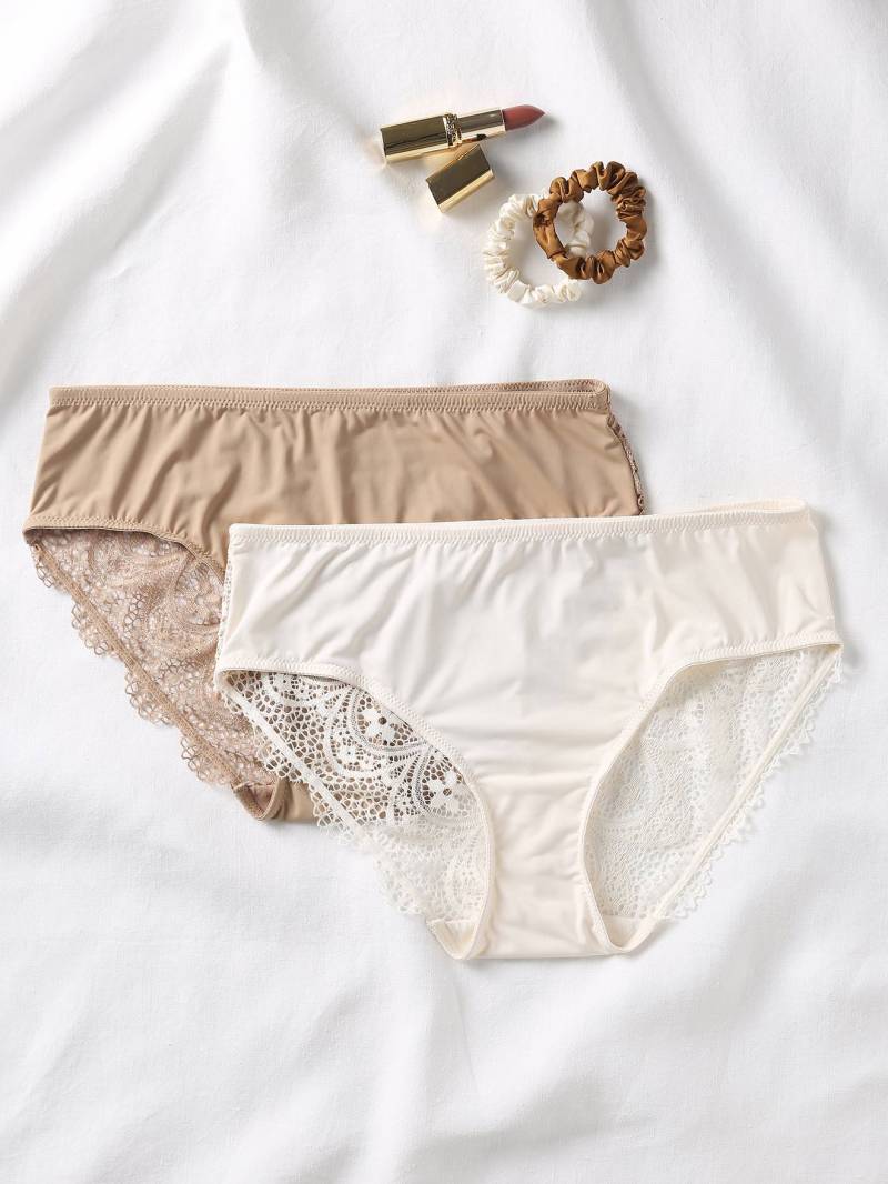 2er-Pack Umstands-Slips aus Mikrofaser und Spitze ENVIE DE FRAISE mokka von Envie De Fraise