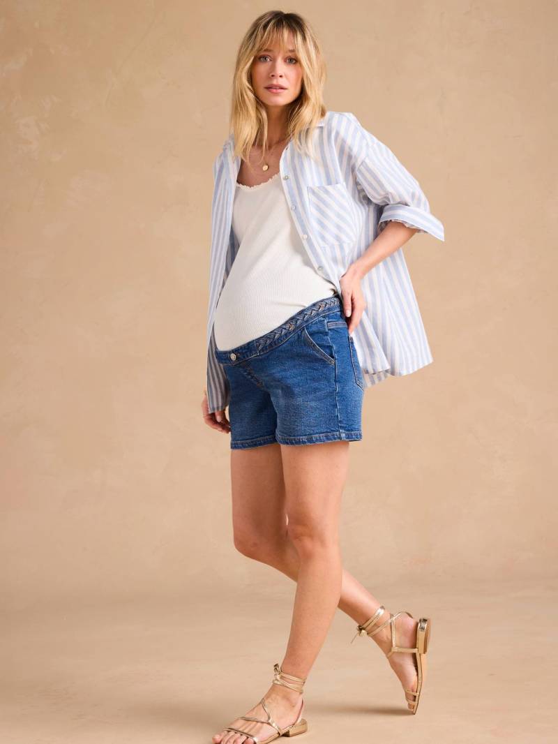 Umstands-Jeansshorts mit Flechtakzent ENVIE DE FRAISE von Envie De Fraise