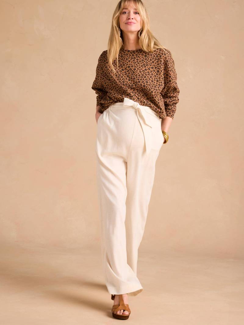 Weite Umstandshose mit Leinen von Envie De Fraise