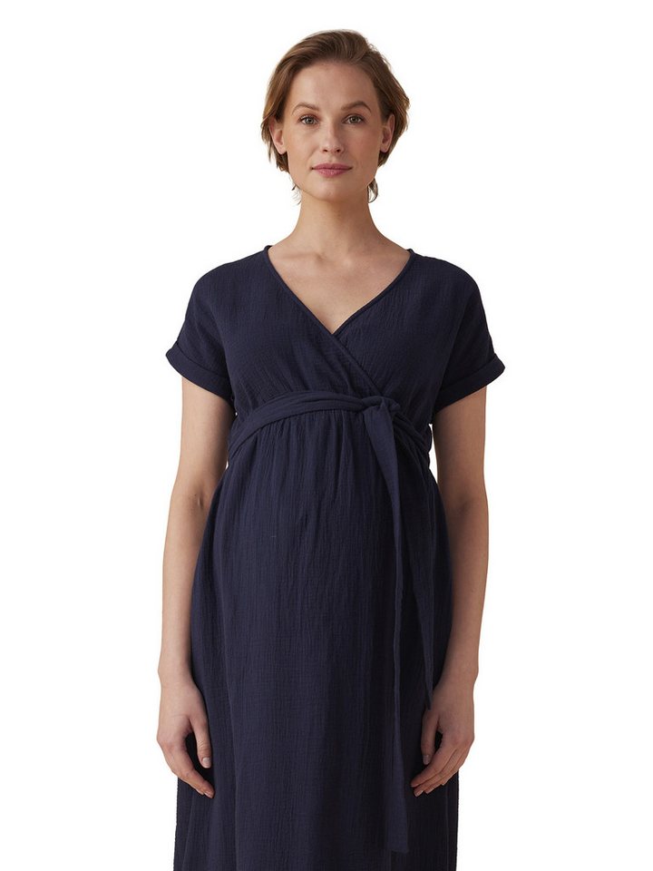 Envie de Fraise Umstandskleid Musselinkleid für Schwangerschaft & Stillzeit Wickeloptik, Bio-Baumwolle von Envie de Fraise