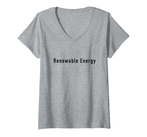 Damen Erneuerbare Energien T-Shirt mit V-Ausschnitt von Environmental Sustainability Earth Day