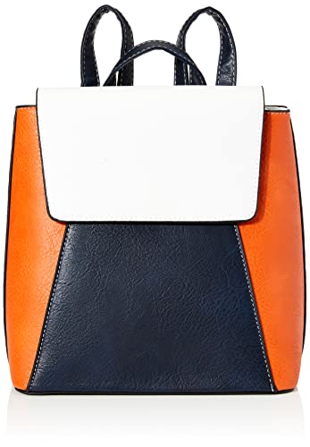 Envy Damen Beth Navy Rucksack, Orange/Marineblau von Envy