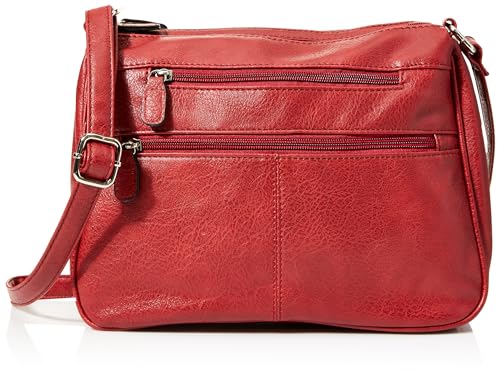 Envy Damen Cathy Plain Red Schultertasche, Farbe: Rot von Envy