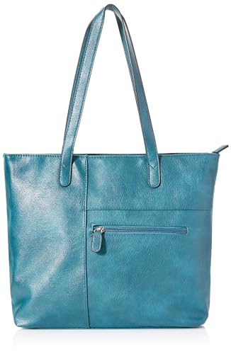 Envy Damen Kylie Plain Teal Schultertasche, Blaugrün von Envy