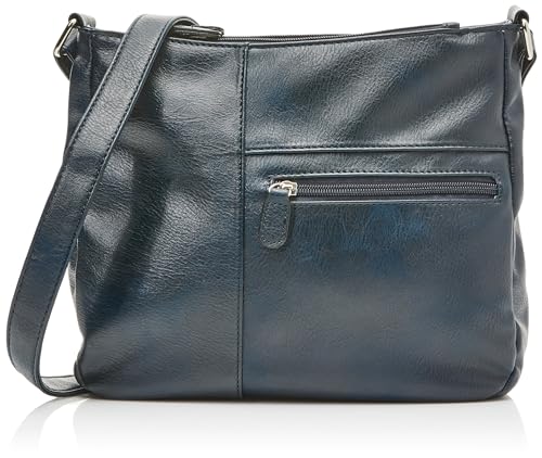 Envy Damen Lisa Plain Navy Schultertasche, Marineblau von Envy