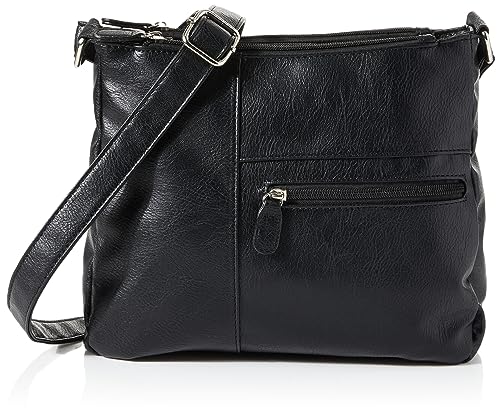 Envy Damen Lisa Uni Schultertasche, Farbe: Schwarz von Envy