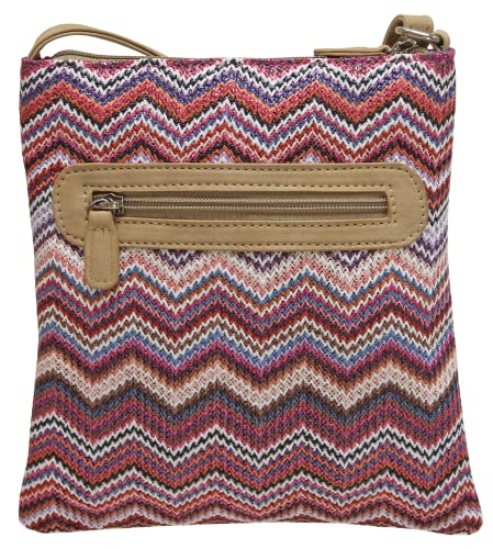 Envy Damen Rose Fuchsia Multi Crossbody von Envy