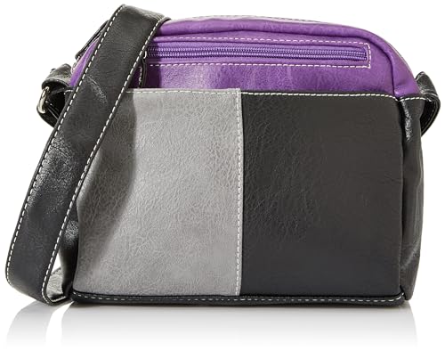 Envy Damen Suzie Purple Grey Schultertasche, Lila/Grau von Envy