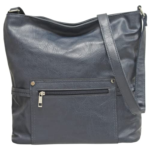 Envy Damen Nv505 Klassische Schultertasche, Navy von Envy