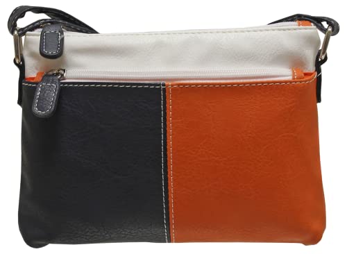 Envy Damen Wendy Orange/Marineblau Crossbody von Envy