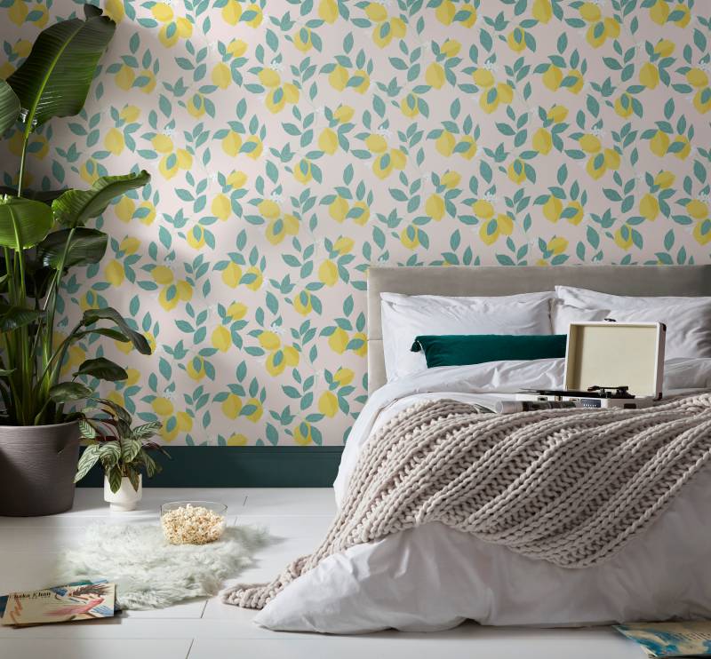 Envy Vliestapete "Feeling Fruity Fresh and Blush" gemustert glatt gemustert, FSC zertifiziert, mit lebhaftem Druck, 10 Meter Länge von Envy