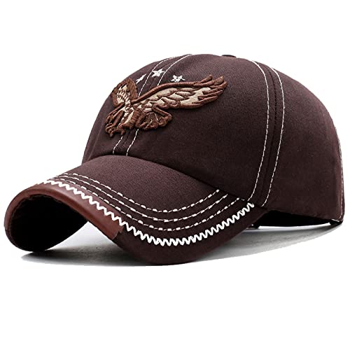 Enwokran Baseball Cap Herren, Unisex Retro Einstellbare Freizeit Mütze Stickerei Trucker Hut Verstellbare Sport Basecap (Braun) von Enwokran