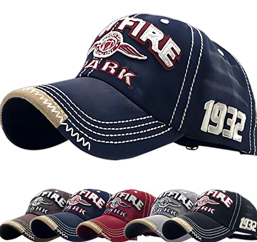 Enwokran Baseball Cap Herren, Unisex Retro Einstellbare Freizeit Mütze Stickerei Trucker Hut Verstellbare Sport Basecap (Marine) von Enwokran