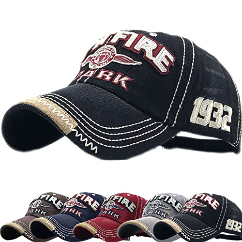 Enwokran Baseball Cap Herren, Unisex Retro Einstellbare Freizeit Mütze Stickerei Trucker Hut Verstellbare Sport Basecap (Z_Schwarz) von Enwokran