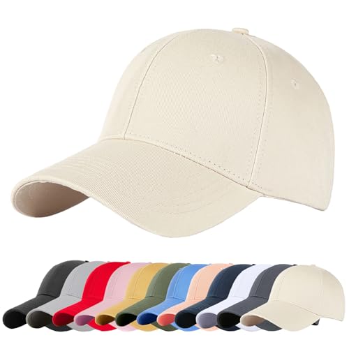 Enwokran Baseballkappe Herren Basecap Damen, Unisex Klassische Sonnenschutz Baumwolle Verstellbar Sport Mütze Atmungsaktiv für Sport Wandern Ausflug (Khaki) von Enwokran