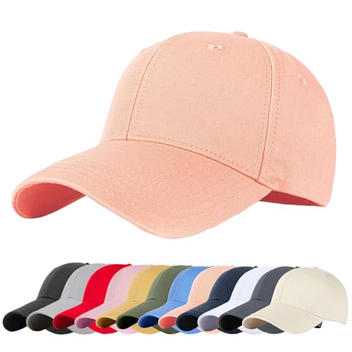 Enwokran Baseballkappe Herren Basecap Damen, Unisex Klassische Sonnenschutz Baumwolle Verstellbar Sport Mütze Atmungsaktiv für Sport Wandern Ausflug (Lotusfarbe) von Enwokran