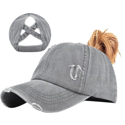 Enwokran Baseballkappe Herren Quirky Bizarre Stickerei Hüte Unisex Hip Hop Trucker Caps Verstellbare Netzrückseite UV-Schutz Sport Reisen Draußen Sonnenschutz Hüte Baseball Cap (Grau) von Enwokran