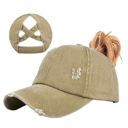 Enwokran Baseballkappe Herren Quirky Bizarre Stickerei Hüte Unisex Hip Hop Trucker Caps Verstellbare Netzrückseite UV-Schutz Sport Reisen Draußen Sonnenschutz Hüte Baseball Cap (Khaki) von Enwokran