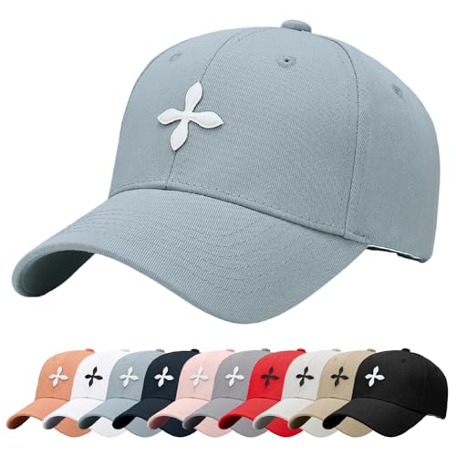 Enwokran Baseballkappe Unisex Einstellbare Freizeit Mütze Stickerei Trucker Hut Verstellbare Sonnenhut Sport Reisen Draußen Sonnenschutz Hüte Baseball Cap Baseballmütze (A_Hellblau) von Enwokran