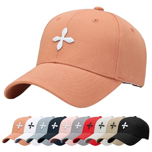 Enwokran Baseballkappe Unisex Einstellbare Freizeit Mütze Stickerei Trucker Hut Verstellbare Sonnenhut Sport Reisen Draußen Sonnenschutz Hüte Baseball Cap Baseballmütze (A_Orange) von Enwokran