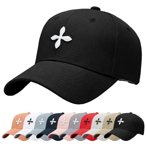 Enwokran Baseballkappe Unisex Einstellbare Freizeit Mütze Stickerei Trucker Hut Verstellbare Sonnenhut Sport Reisen Draußen Sonnenschutz Hüte Baseball Cap Baseballmütze (A_Schwarz) von Enwokran