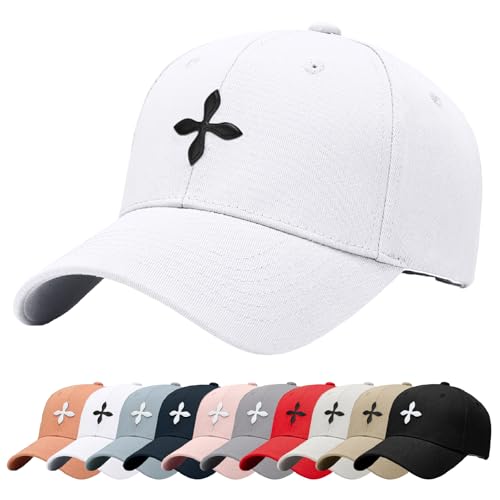 Enwokran Baseballkappe Unisex Einstellbare Freizeit Mütze Stickerei Trucker Hut Verstellbare Sonnenhut Sport Reisen Draußen Sonnenschutz Hüte Baseball Cap Baseballmütze (A_Weiß) von Enwokran