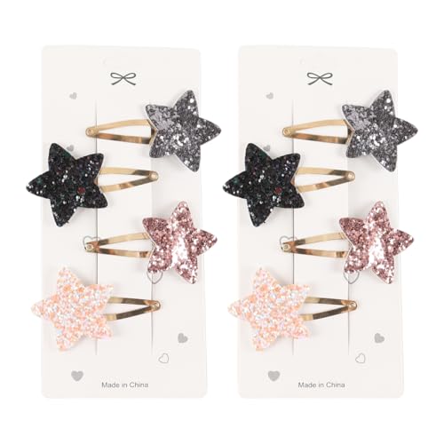 Enwye 16 Stück Haarspangen Mit Stern-Motiv, Süße Haarnadeln Aus Metall Mit Druckknopf, Funkelnde Modische Haarspangen, Styling-Accessoires Im Y2k-Stil Für Kleinkinder, Frauen, Mädchen, Partys von Enwye