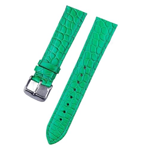EnxJire Leder Uhrenarmband Leather Watch Strap Quick Release Replacement Bands Colorful Suitable for Men and Women(Light green,17mm) von EnxJire
