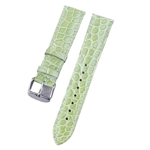 EnxJire Leder Uhrenarmband Uhrenarmband aus Leder mit Schnellverschluss, Ersatzbänder, bunt, geeignet for Damen und Herren(Light green2,14mm) von EnxJire