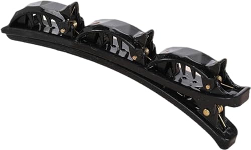 Geflochtene Haarspangen für Frauen, Multi Clip Haarspange, Haarabteilungsclips, Entenschnabel-Clip, Haarspangen (schwarz) von Enyolidimk
