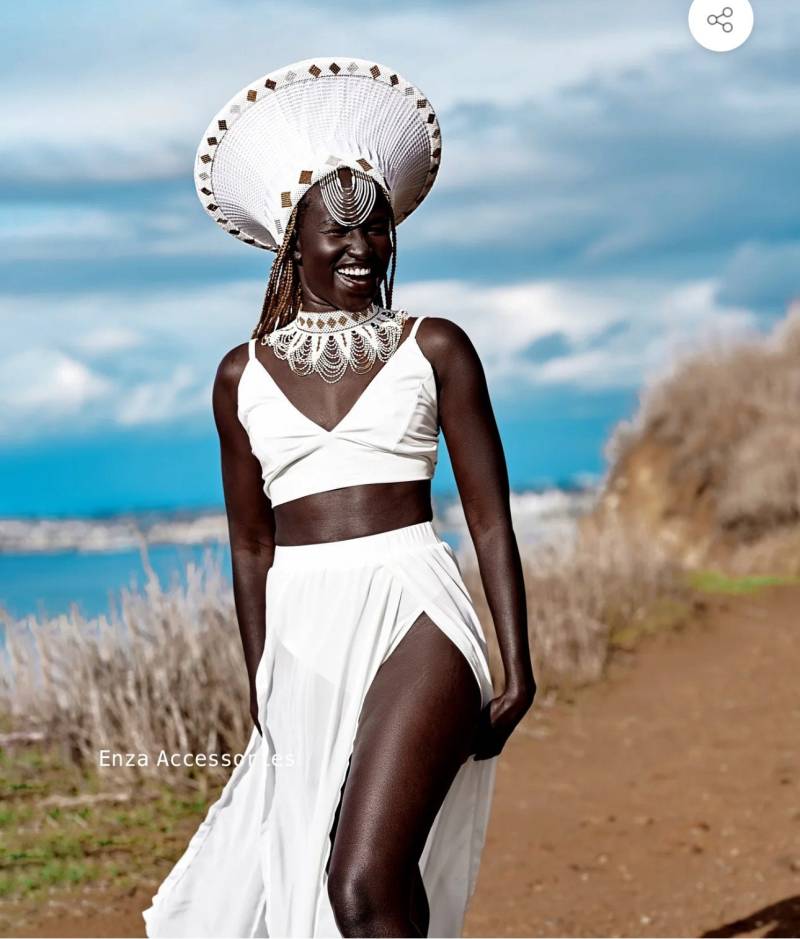 Dumi Weiß/Gold Halskette Dumi Weiß/Gold Halskette von EnzaAccessories